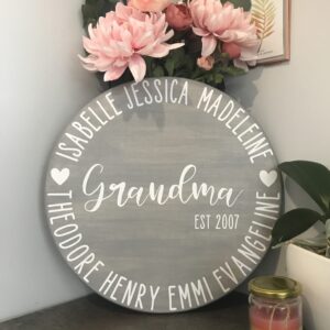 Personalised Wooden Family Circle Sign